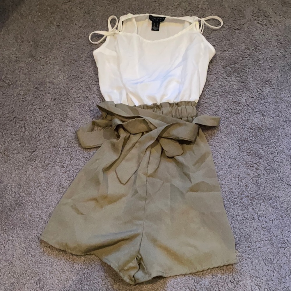 White and green romper, small